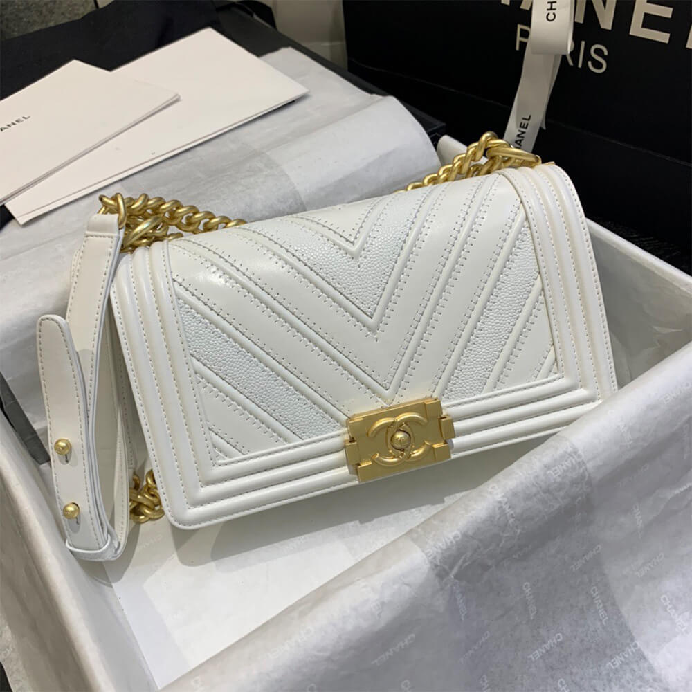 Chevron Boy Chanel Handbag