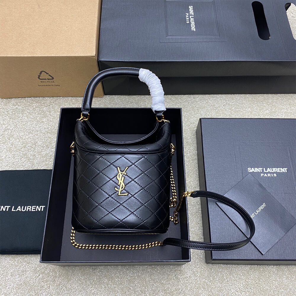 YSL GABY BUCKET BAG IN LAMBSKIN