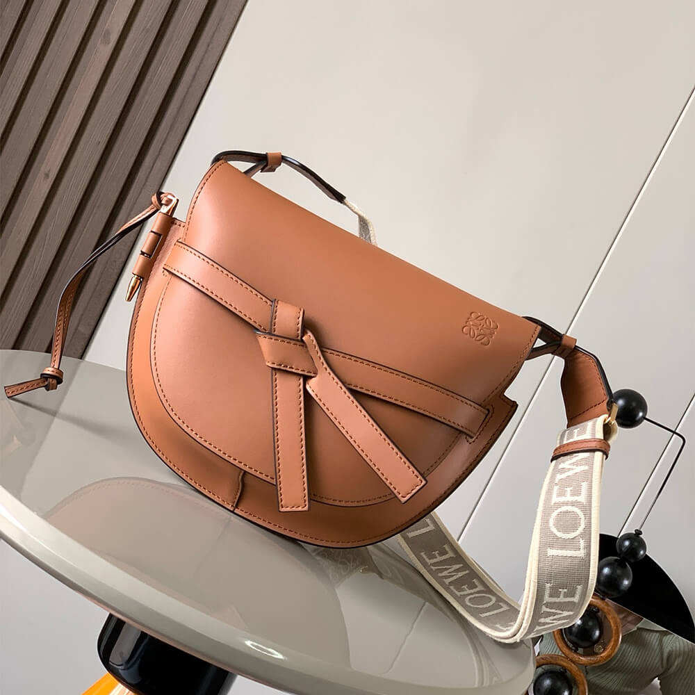 Loewe Small Gate bag in soft calfskin and jacquard