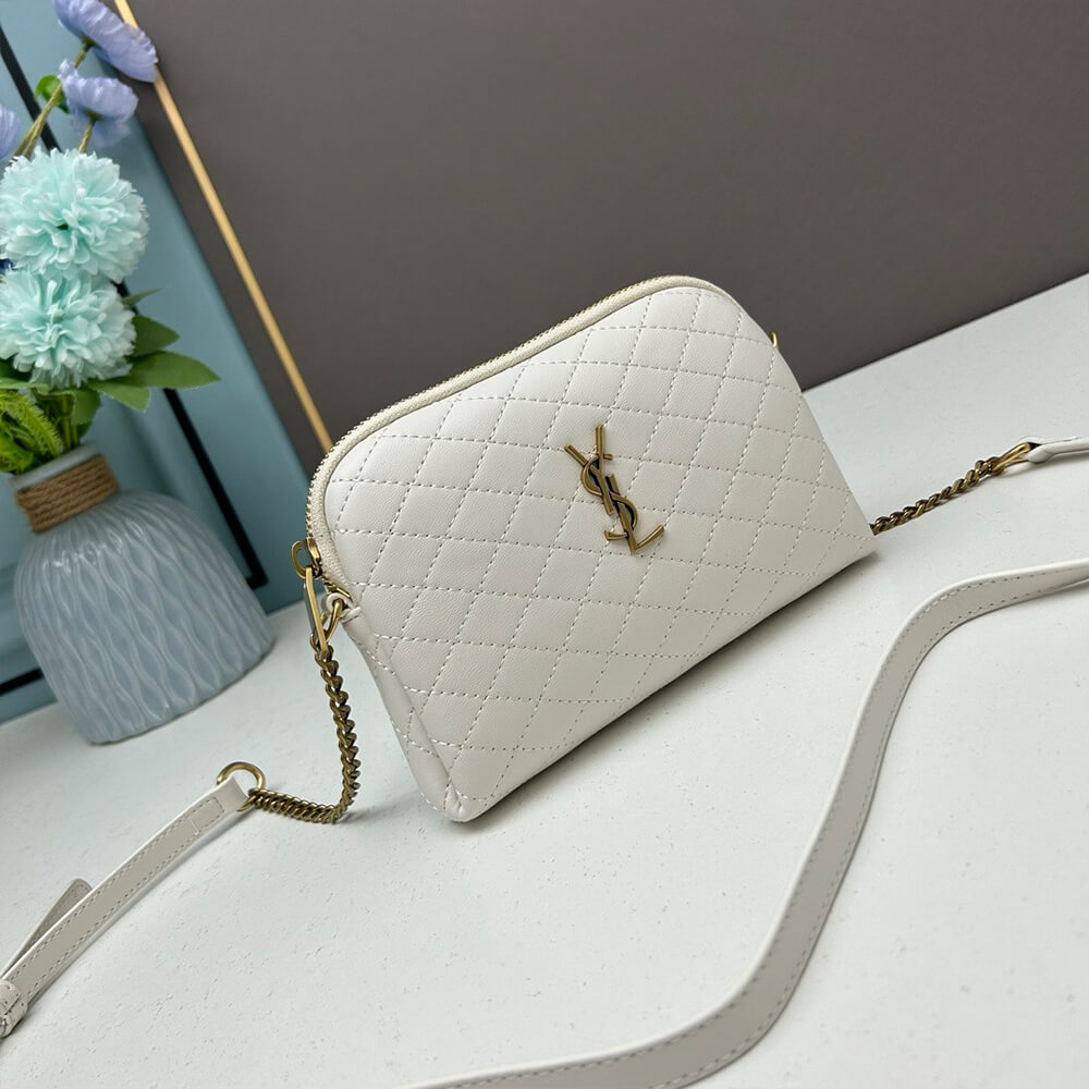 YSL Gaby zipped pouch in quilted lambskin