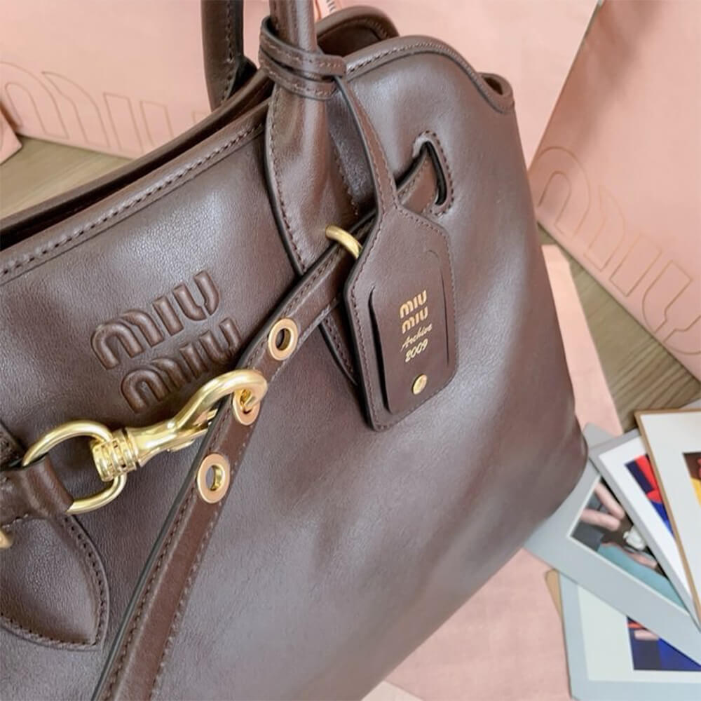 MIUMIU Medium Aventure nappa leather bag(HIGH-END Grade)