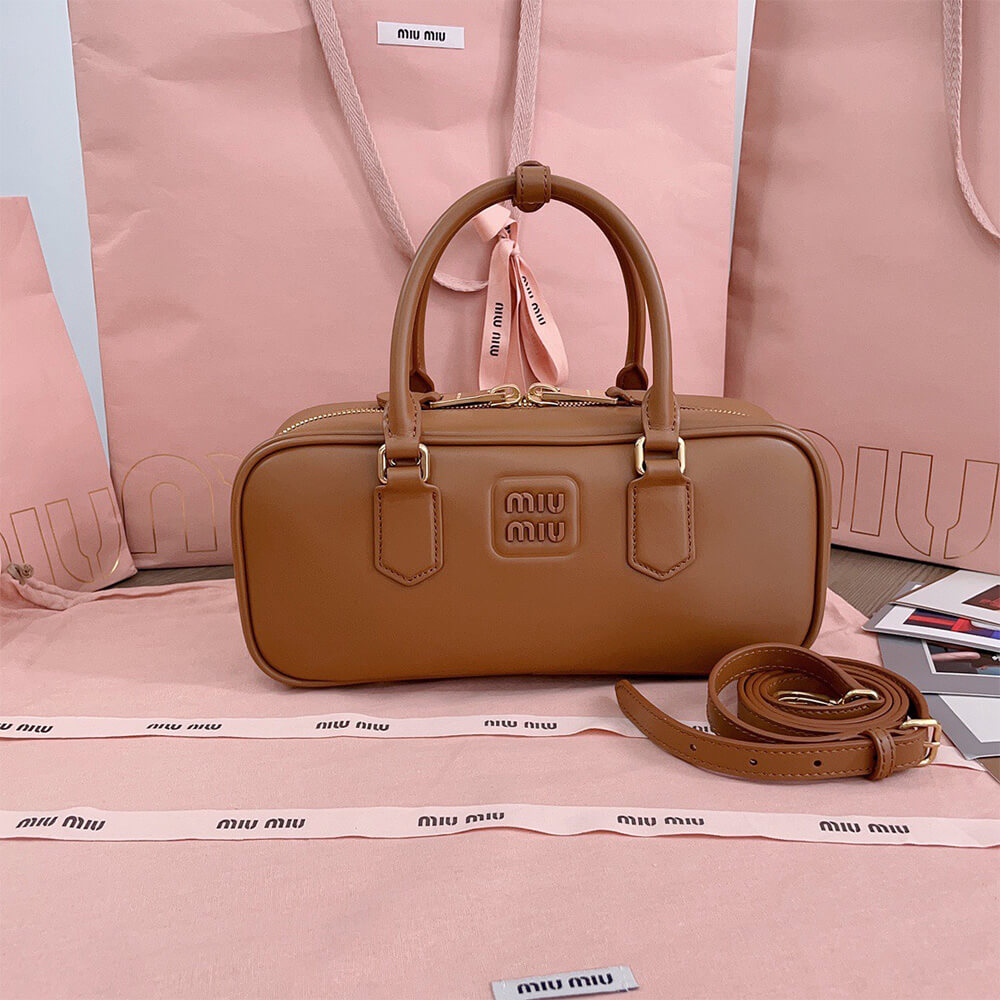 MIUMIU Large Arcadie Leather Bag(HIGH-END GRADE)