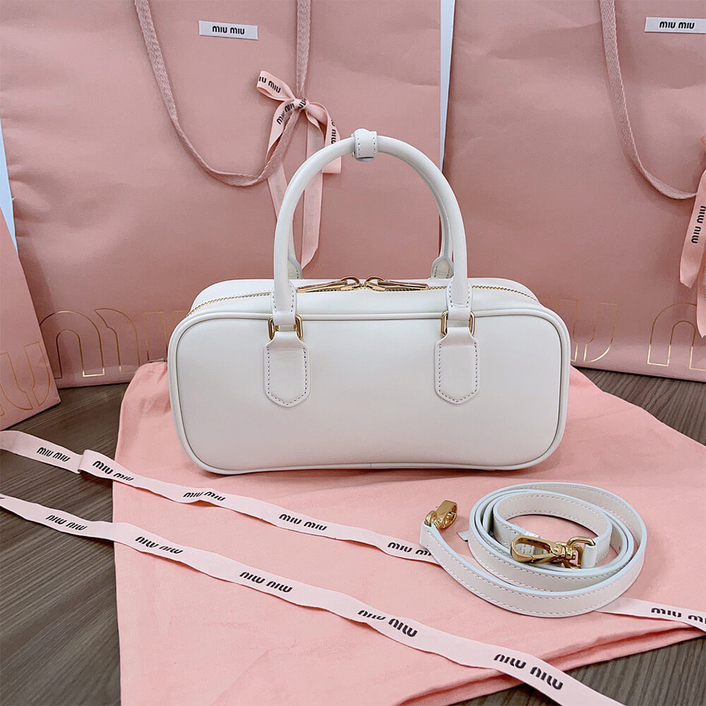 MIUMIU Large Arcadie Leather Bag(HIGH-END GRADE)