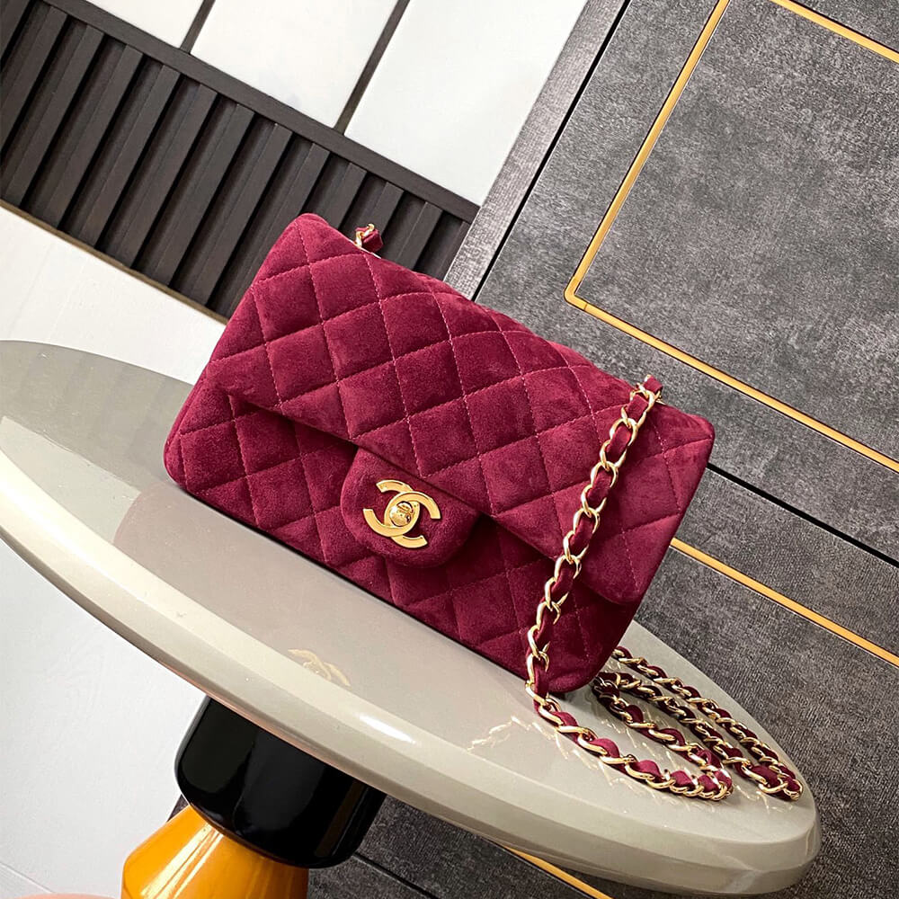 CHANEL SUEDE MINI FLAP BAG(HIGH-END GRADE)