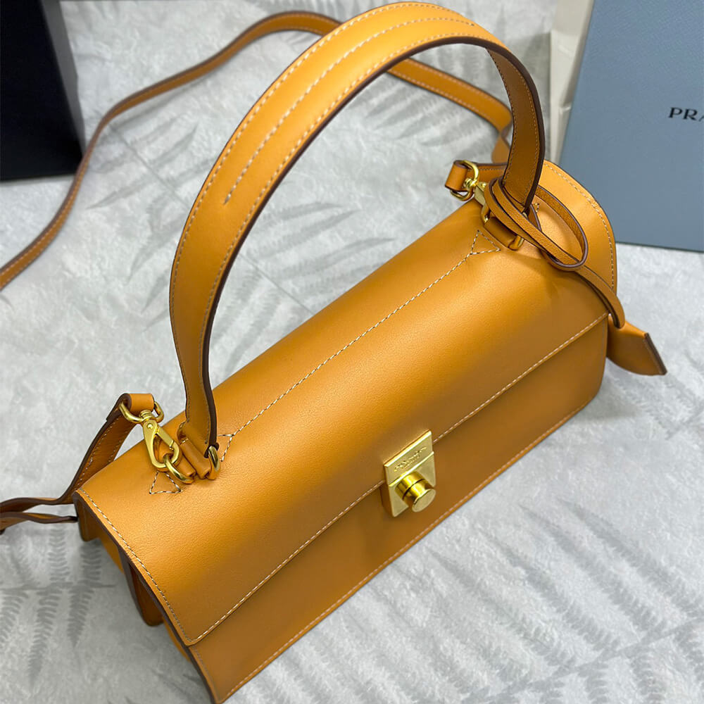 Prada Soft Sound medium leather shoulder bag(high-end grade)