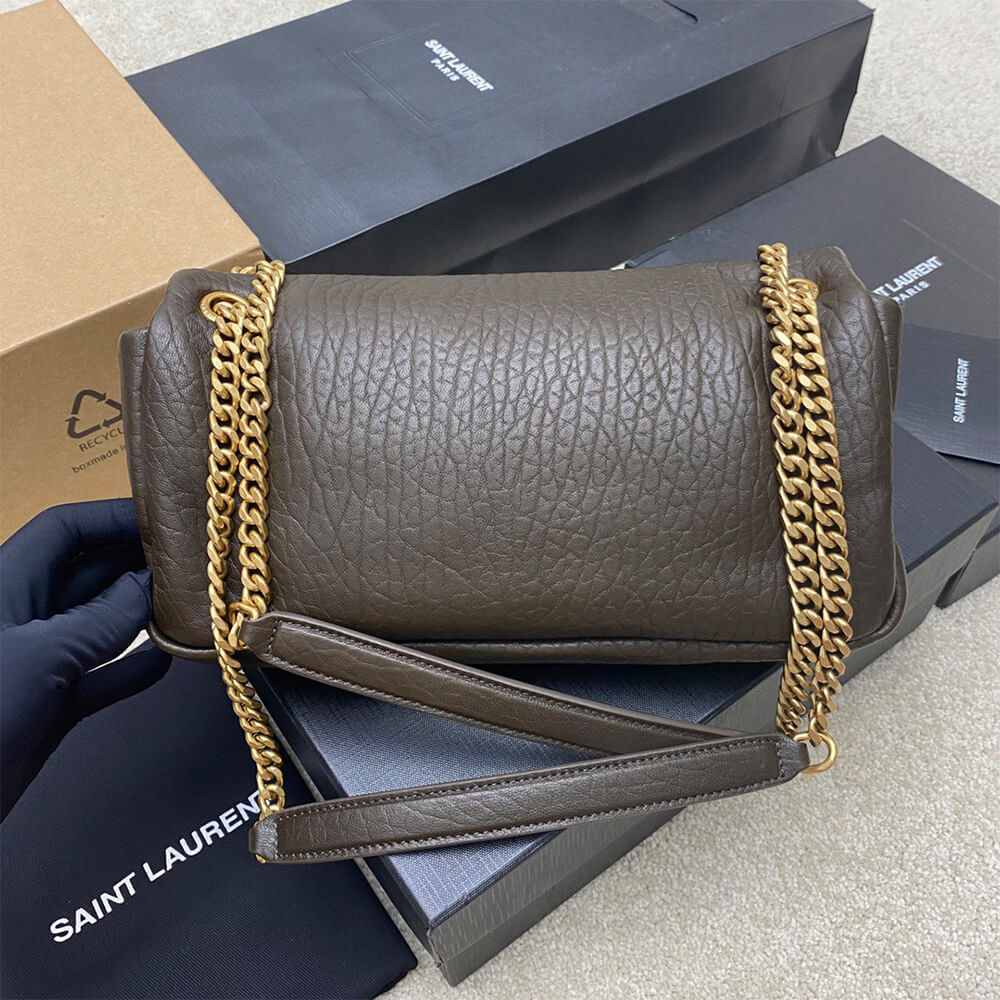 YSL calypso medium in grained lambskin