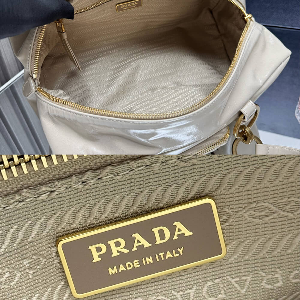 Prada Dangle medium leather top-handle bag(HIGH-END GRADE)
