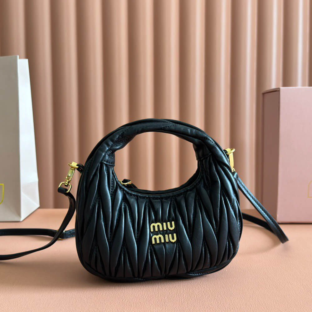 Wander matelassé nappa leather hobo mini-bag(high-end grade)